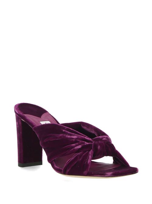 Blackberry purple velvet woman sandal Jimmy Choo | AVENUE85VELBOYSENBERRY